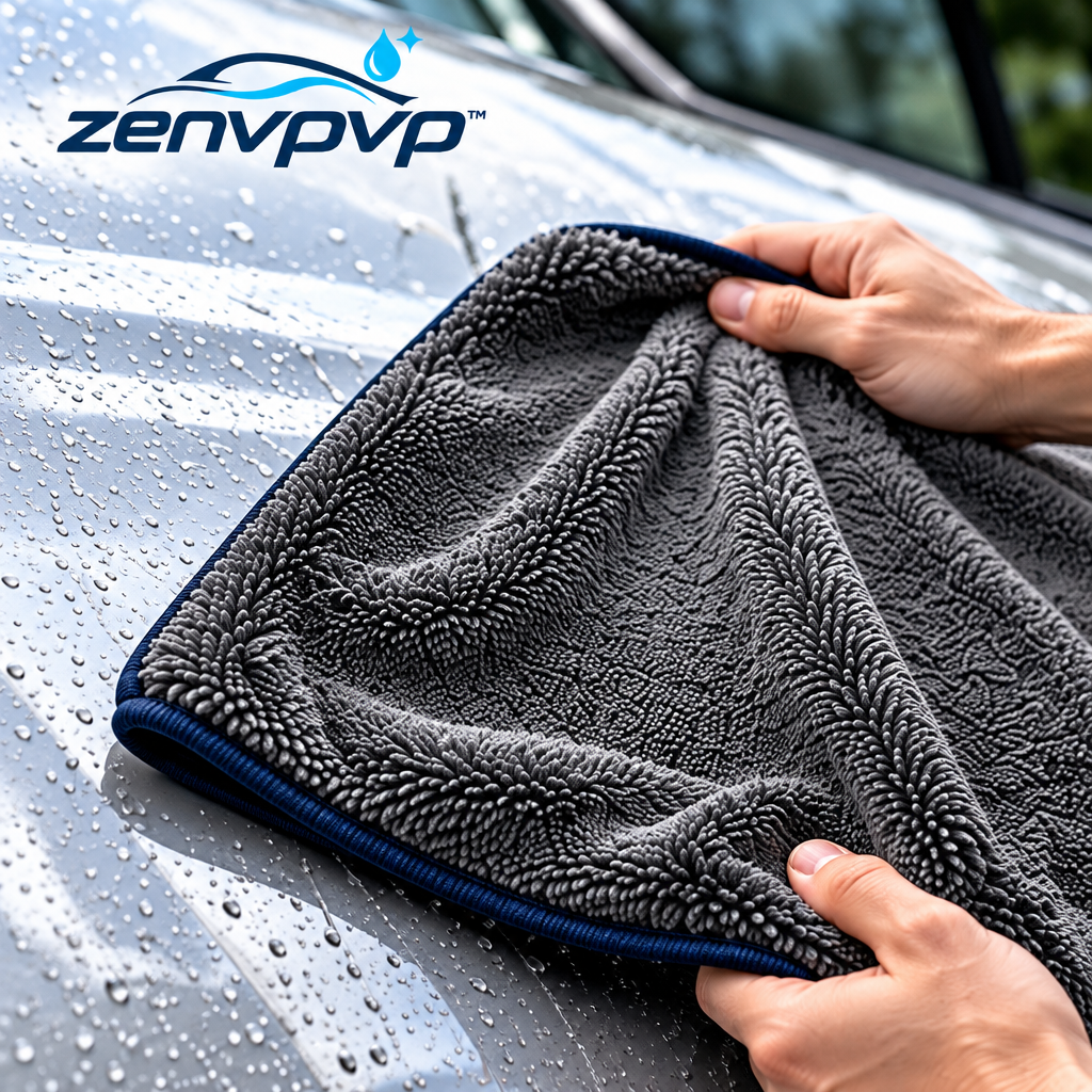 zenvpvp™ XL Twist-Loop Car Drying Towel Set — 3-Piece Vehicle Drying Kit