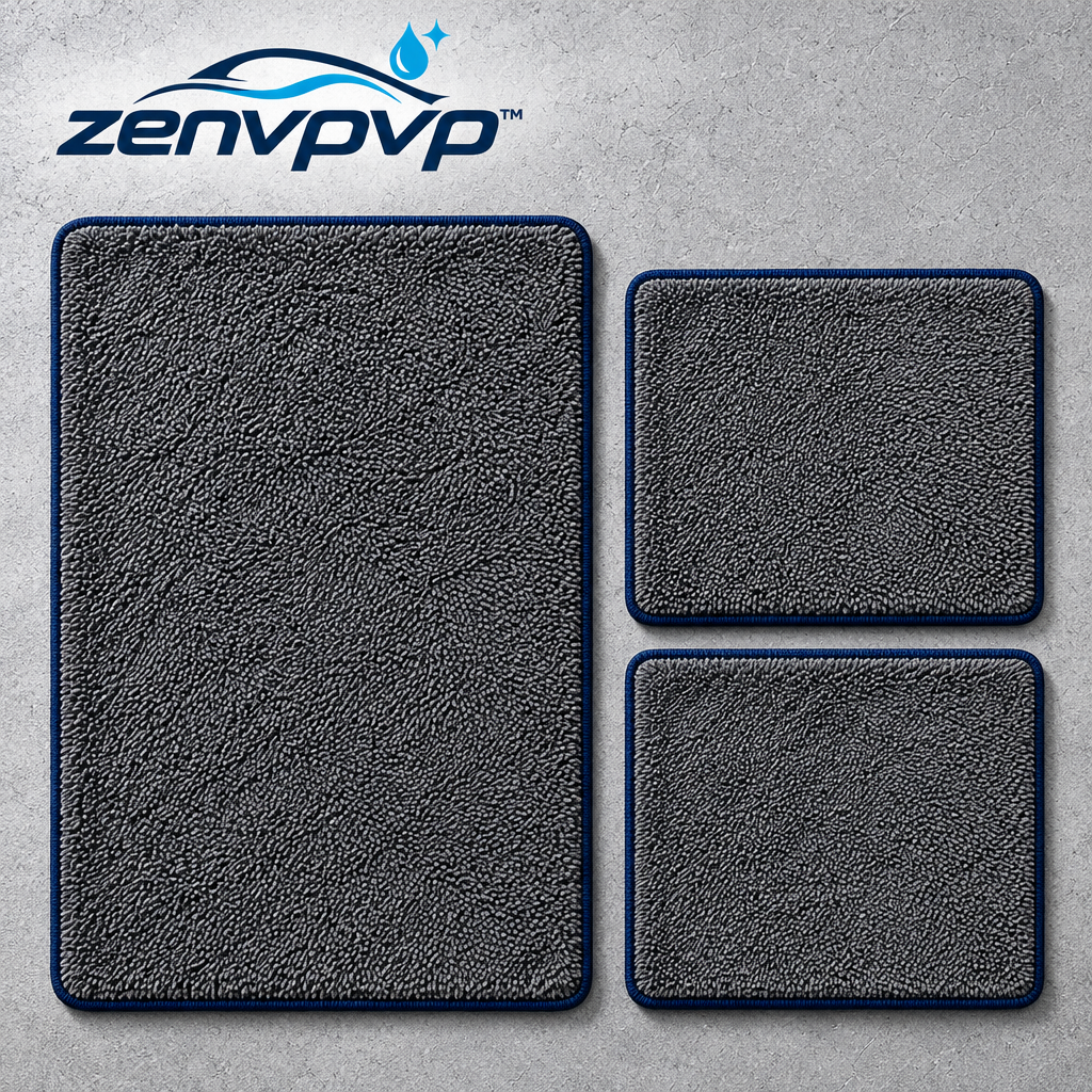 zenvpvp™ XL Twist-Loop Car Drying Towel Set — 3-Piece Vehicle Drying Kit