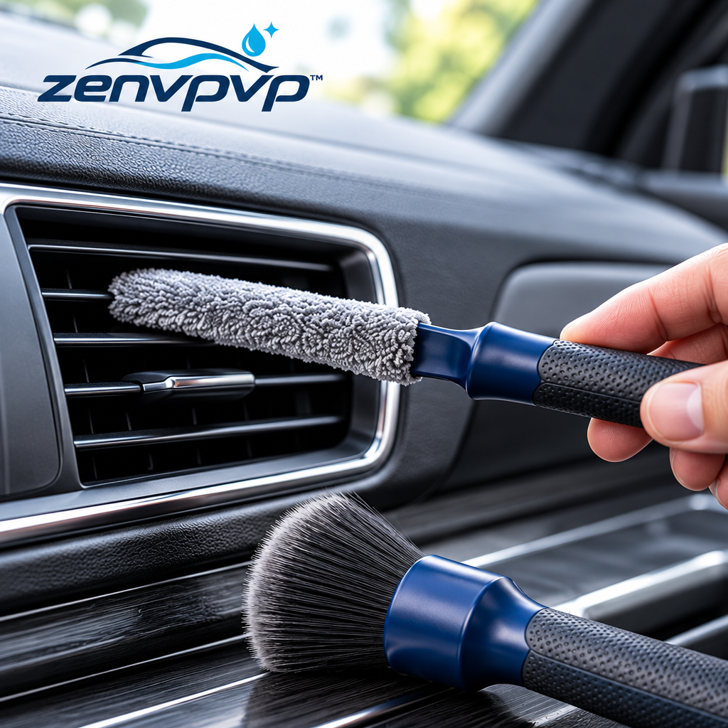 zenvpvp™ Interior Detailing Brush Set — 7-Piece Dashboard, Vent & Trim Cleaning Kit