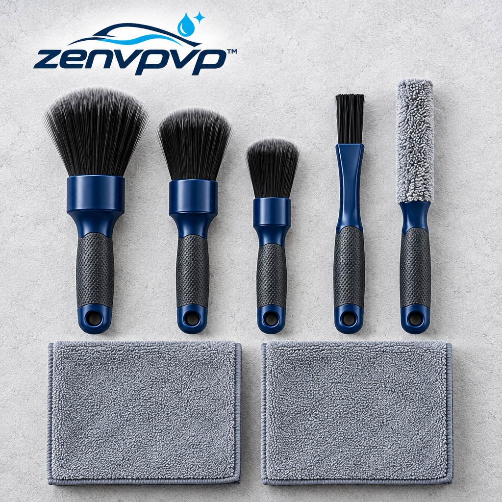 zenvpvp™ Interior Detailing Brush Set — 7-Piece Dashboard, Vent & Trim Cleaning Kit