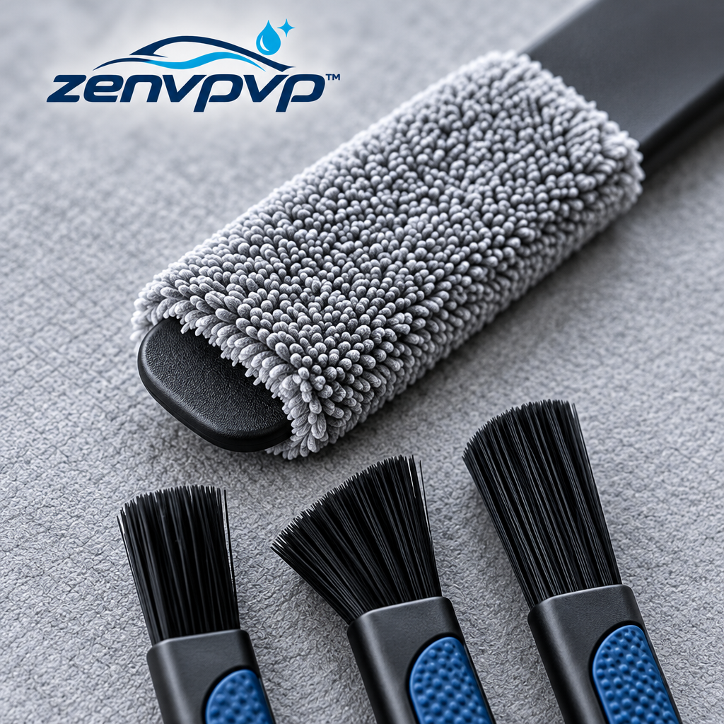 zenvpvp™ Seat Crevice & Console Cleaning Kit — 8-Piece Narrow-Gap Detailing Set