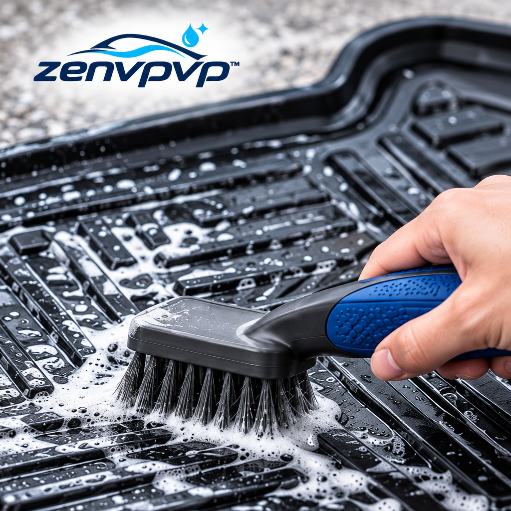 zenvpvp™ Tire Sidewall Scrub Brush Kit — 5-Piece Tire & Floor Mat Cleaning Set