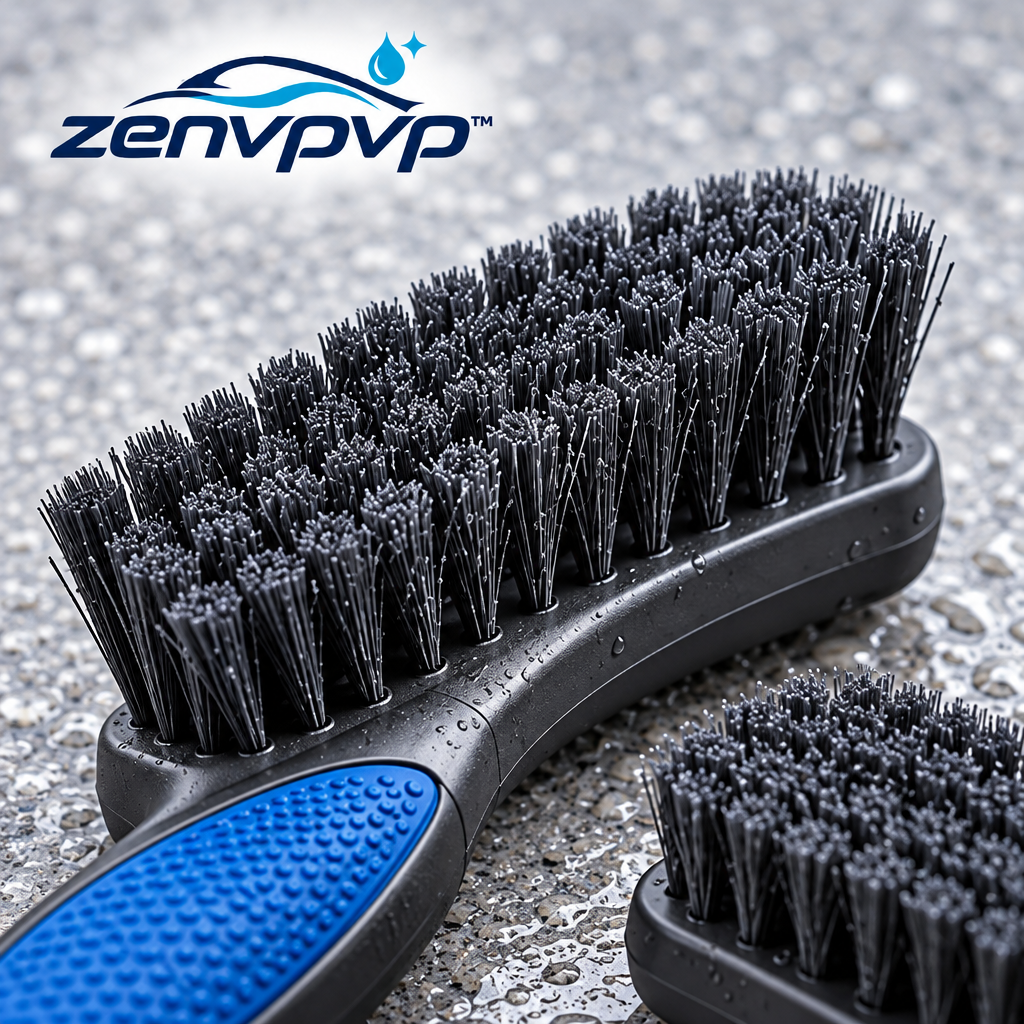 zenvpvp™ Tire Sidewall Scrub Brush Kit — 5-Piece Tire & Floor Mat Cleaning Set