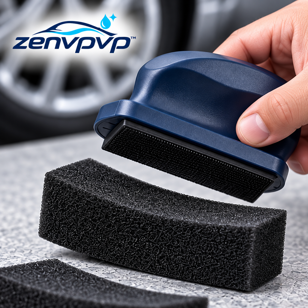 zenvpvp™ Tire Dressing Applicator Kit — 9-Piece Contoured Foam Pad Set