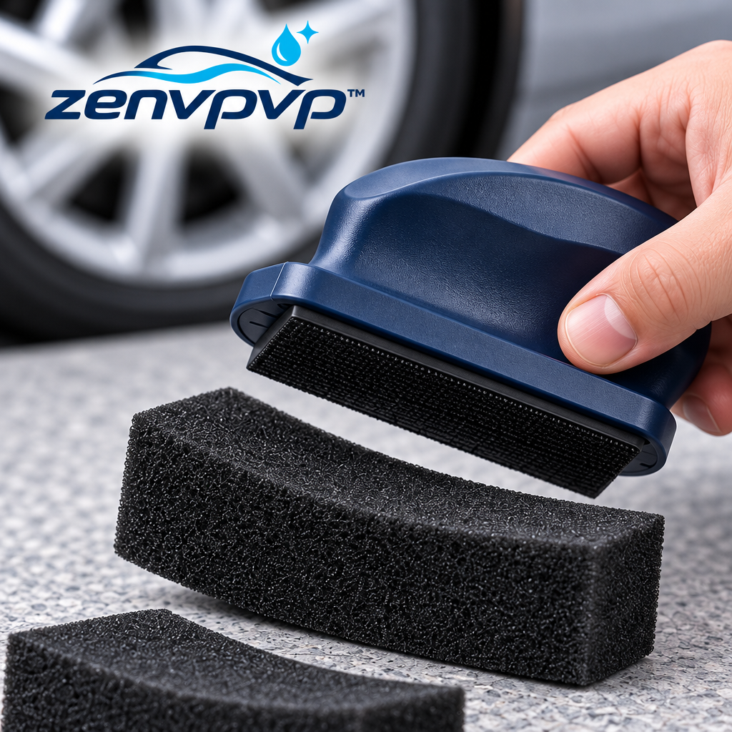 zenvpvp™ Tire Dressing Applicator Kit — 9-Piece Contoured Foam Pad Set