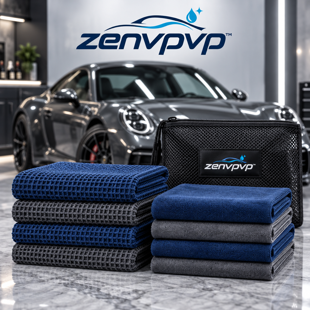 zenvpvp™ Waffle-Weave Glass Cleaning Towel Kit — 9-Piece Window & Mirror Set