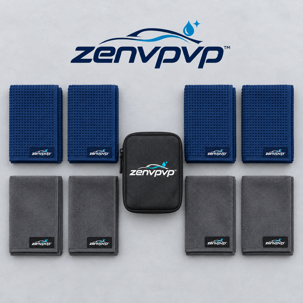 zenvpvp™ Waffle-Weave Glass Cleaning Towel Kit — 9-Piece Window & Mirror Set